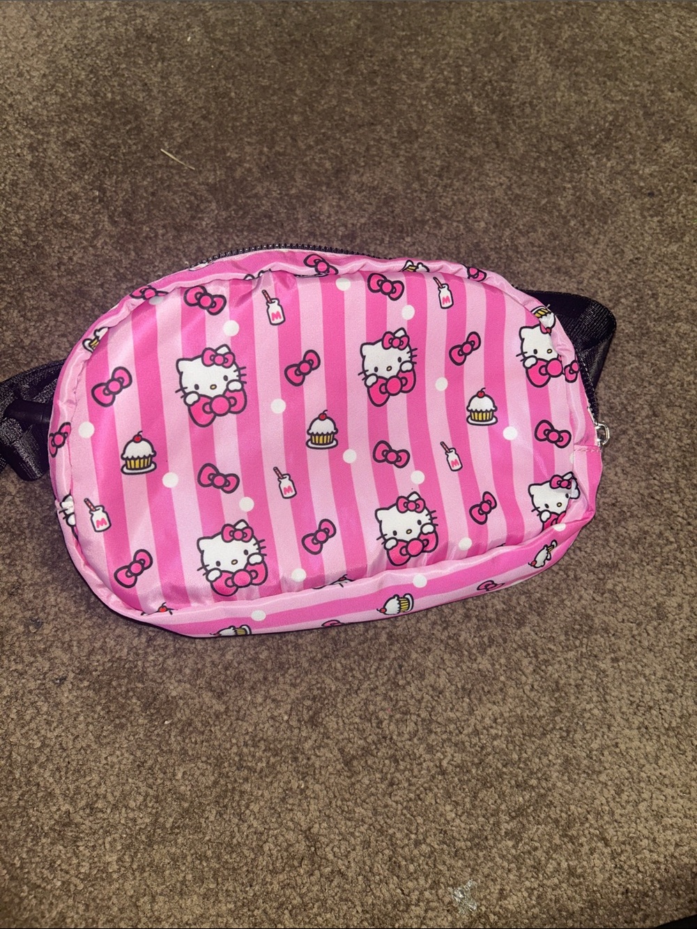 Hello Kitty Pink Striped Belt Bag